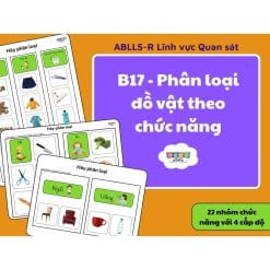 HỌC LIỆU PHÂN LOẠI ĐỒ VẬT THEO CHỨC NĂNG ABLLS R B17
